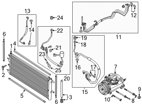 2016 Lincoln MKZ Bracket Nut Diagram for -W700101-S442
