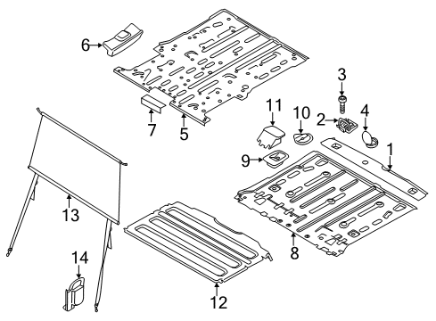 2014 Ford Transit Connect Interior Trim - Rear Body Diagram