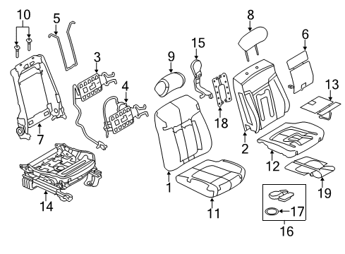2014 Ford F-150 Front Seat Components Diagram 5 - Thumbnail