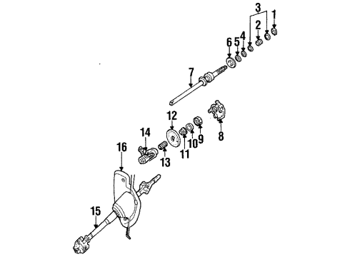 1994 Ford Mustang Shaft & Internal Components Diagram