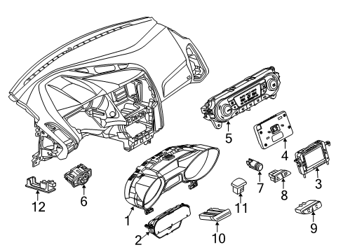 2016 Ford Focus A/C & Heater Control Units Diagram