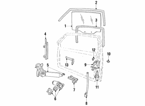 1992 Lincoln Mark VII Front Door Diagram