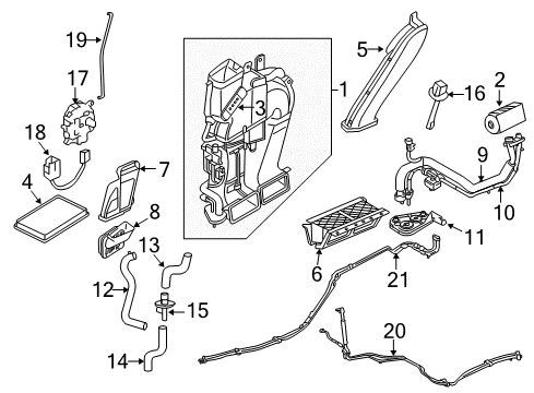 2009 Ford Escape Expansion Valve Diagram for 9M6Z-19849-A