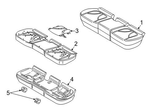 2021 Lincoln Nautilus Rear Seat Components Diagram
