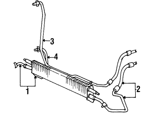 1999 Ford Windstar Cooler Line Diagram for XF2Z-7A031-AA
