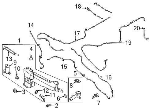 2022 Ford Police Interceptor Utility Washer Components Diagram