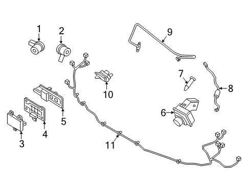2019 Ford Expedition Electrical Components - Front Bumper Diagram