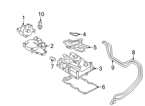 2010 Ford E-350 Super Duty Cooler Upper Seal Diagram for 3C3Z-6619-AA