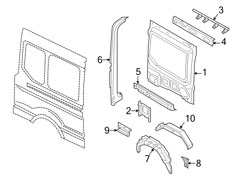 2022 Ford E-Transit Inner Structure  Diagram 2 - Thumbnail