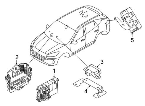 2023 Ford Escape Control Module Diagram for LX6Z-15604-Z