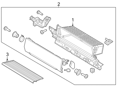2023 Ford F-250 Super Duty Glove Box Diagram