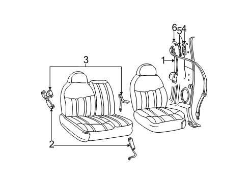 2004 Ford F-150 Heritage Front Seat Belts Diagram