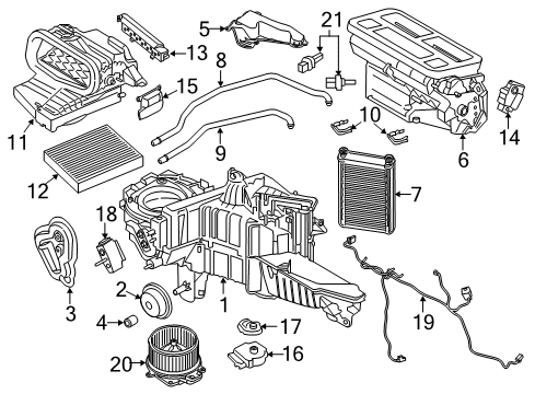 2015 Ford F-150 A/C & Heater Control Units Diagram