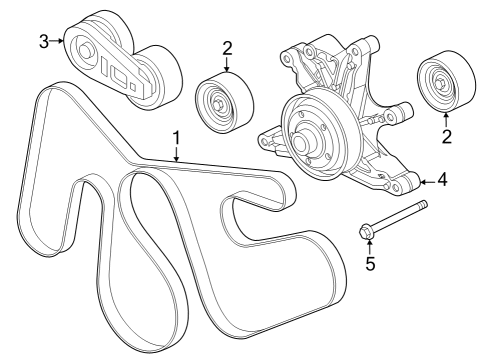 2023 Ford F-250 Super Duty Belts & Pulleys  Diagram 3 - Thumbnail