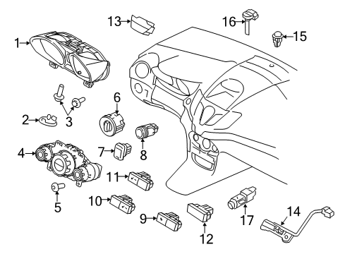2019 Ford Fiesta A/C & Heater Control Units Diagram
