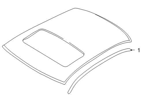 2008 Ford Taurus Exterior Trim - Roof Diagram