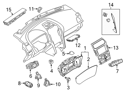 2018 Ford Police Interceptor Utility A/C & Heater Control Units Diagram