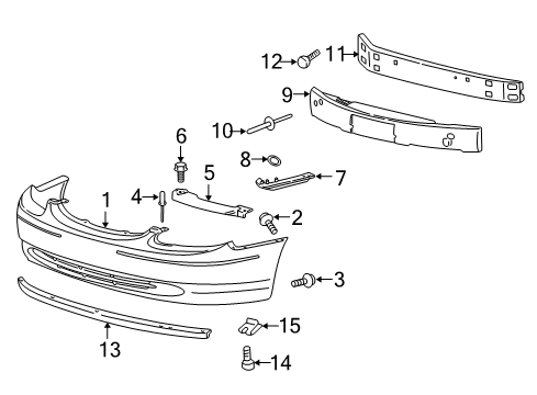 2006 Ford Taurus Front Bumper Diagram