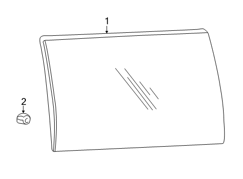 2004 Ford Freestar Door Glass, Rear Passenger Side Diagram for 5F2Z-1725722-BA