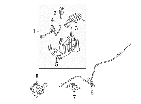2007 Ford Five Hundred Cable Assembly Diagram for 6F9Z-7E395-C