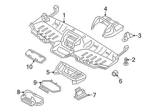 2015 Ford Transit Connect Overhead Console Diagram 1 - Thumbnail