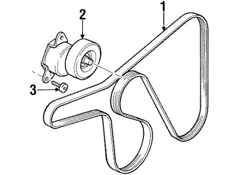 2000 Ford Contour Belts & Pulleys Diagram