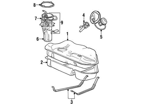 1999 Mercury Sable Fuel Supply Diagram