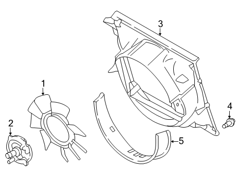 2021 Ford F-250 Super Duty Cooling System, Radiator, Water Pump, Cooling Fan Diagram 1 - Thumbnail