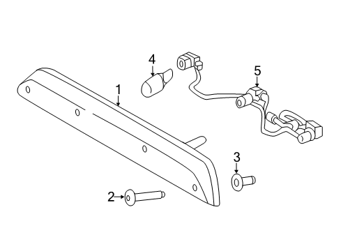 2015 Ford F-150 High Mount Lamps Diagram
