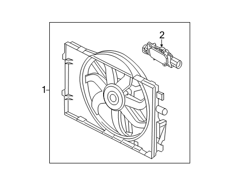 2010 Ford Fusion Cooling System, Radiator, Water Pump, Cooling Fan Diagram 1 - Thumbnail