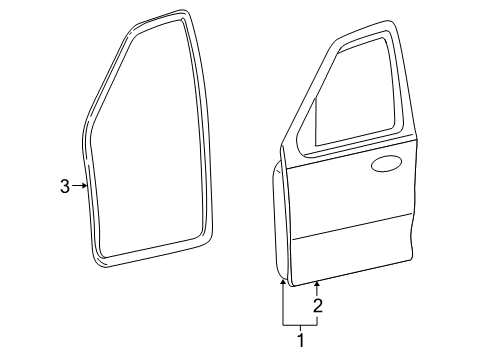 2006 Mercury Mariner Front Door Diagram