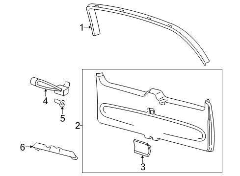 2009 Ford Expedition Interior Trim - Lift Gate Diagram