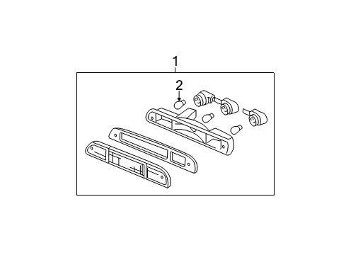 2014 Ford F-250 Super Duty High Mount Lamps Diagram
