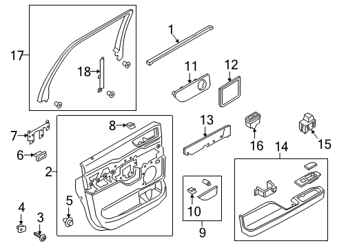 2019 Lincoln Navigator Armrest, Passenger Side Diagram for JL7Z-7827540-CC