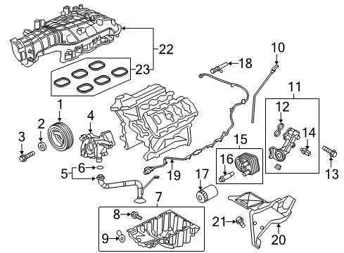 2020 Ford F-150 Engine Parts & Mounts, Timing, Lubrication System Diagram 1 - Thumbnail