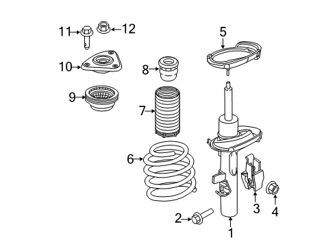 2015 Ford Focus Struts & Components - Front Diagram