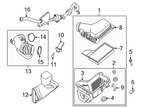 2018 Ford Mustang Inlet Tube Diagram for JR3Z-9B659-A