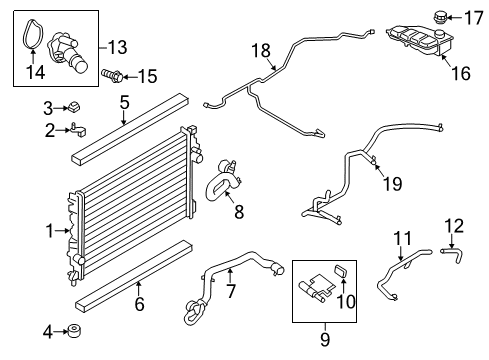 2018 Ford Escape Reservoir Hose Diagram for GV6Z-8075-A