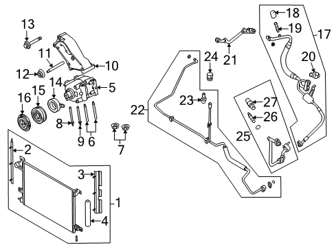2010 Ford Mustang Clutch & Pulley Diagram for BR3Z-19D784-C