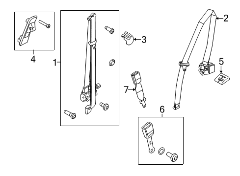 2014 Ford F-250 Super Duty Seat Belt Diagram
