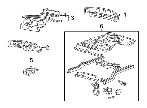 2002 Ford Taurus Rear Floor Pan Diagram for 3F1Z-5411215-AA