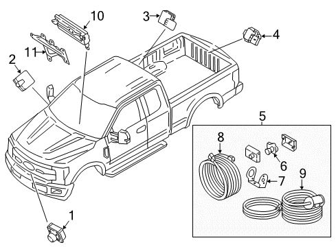 2017 Ford F-350 Super Duty Electrical Components Diagram 3 - Thumbnail