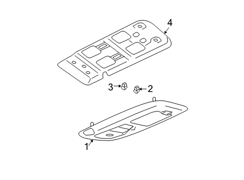 2005 Lincoln Navigator Overhead Console Diagram 3 - Thumbnail