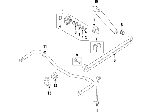 2023 Ford Transit-150 Suspension Components, Stabilizer Bar Diagram