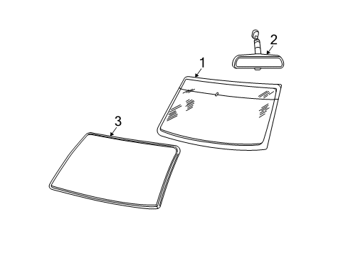 2005 Ford Ranger Windshield Glass, Reveal Moldings Diagram