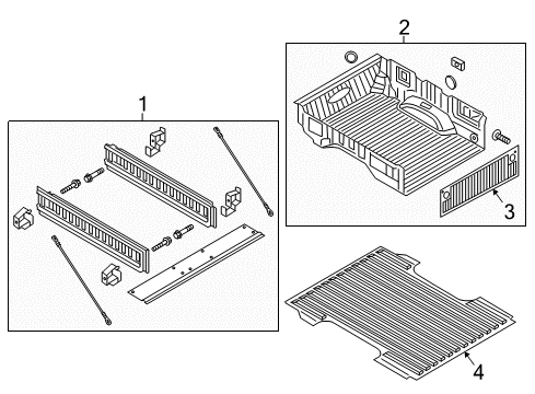 2018 Ford F-350 Super Duty Cargo Area Diagram