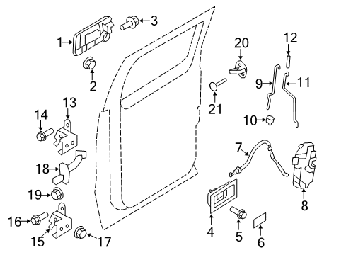 2014 Ford F-150 Lower Hinge, Rear Diagram for 4L3Z-1626810-AA