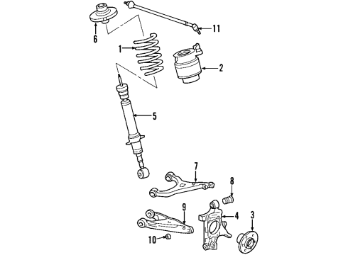 2005 Ford Expedition Rear Suspension Components, Lower Control Arm, Upper Control Arm, Ride Control, Stabilizer Bar Diagram