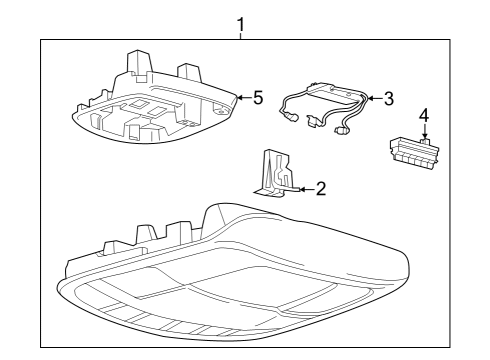 2022 Ford F-150 Overhead Console Diagram