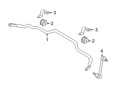 2004 Ford Escape Stabilizer Bar & Components - Front Diagram